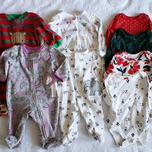 Newborn Carter's Baby Girl Sleepers & Bodysuits